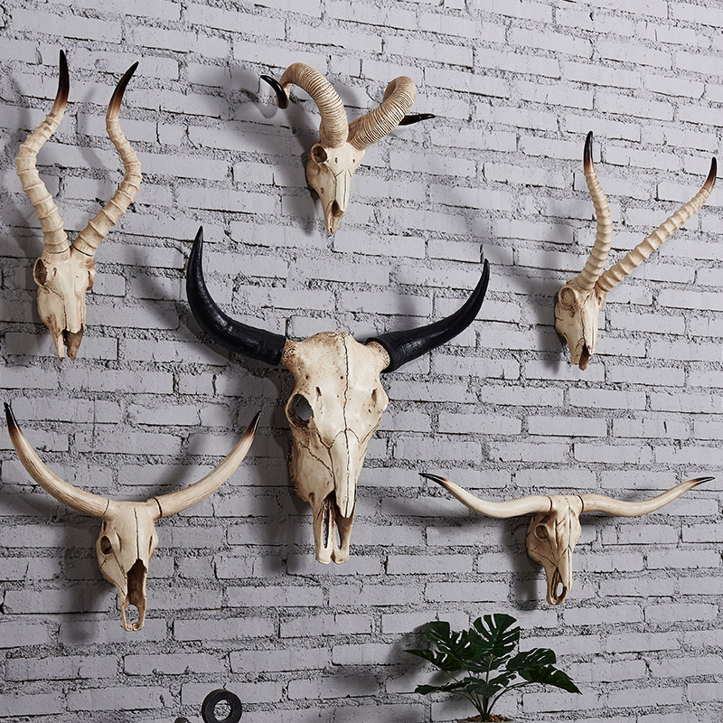 Interior Design Home Decor - Artificial Cow Skull Sheep Skull Wall