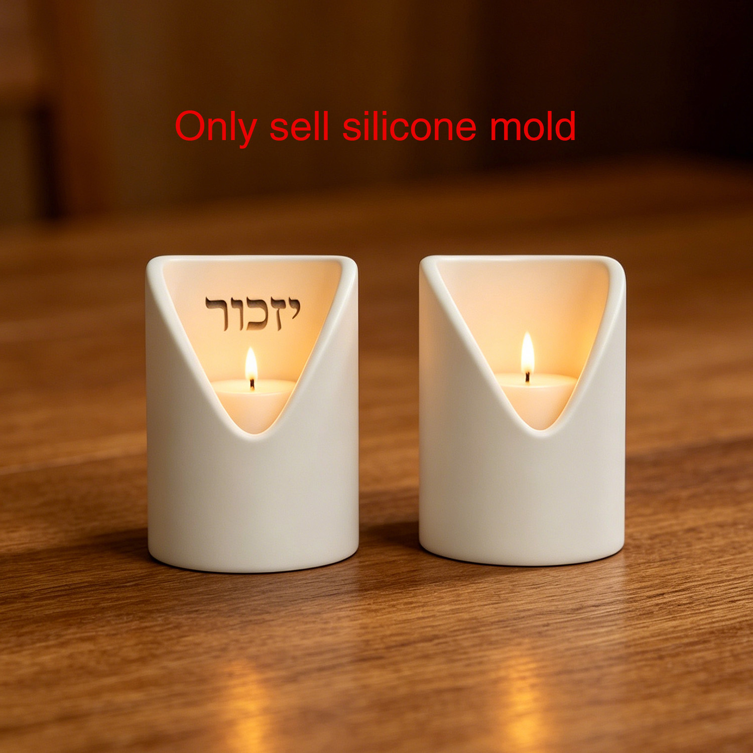 Ceramic Candle Vessel - Silicone Mold For Yahrzeit Memorial Candle