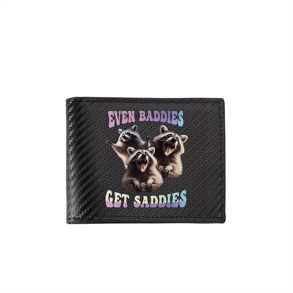 Interior Design Photo - Raccoons scream,point,log. Text Men's Wallets Simple