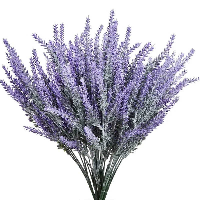 Interior Design Office - 1 Bundle Purple Artificial Lavender Flowers