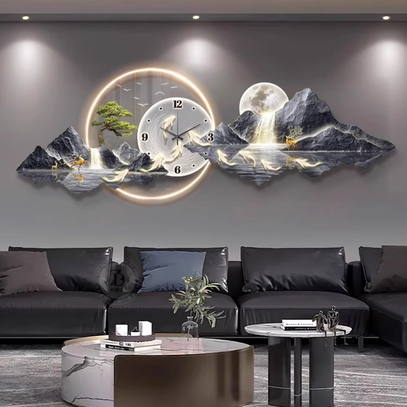Luxury Light Wall clock Living - огляд і ціна Interior Design Living Room And Kitchen
