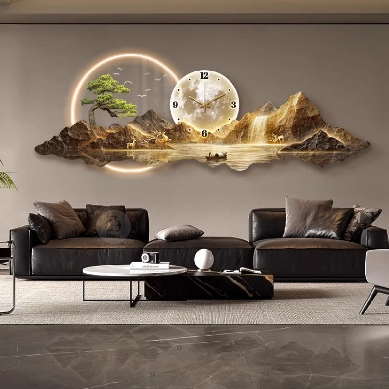 Luxury Light Wall clock Living - огляд і ціна Interior Design Living Room And Kitchen