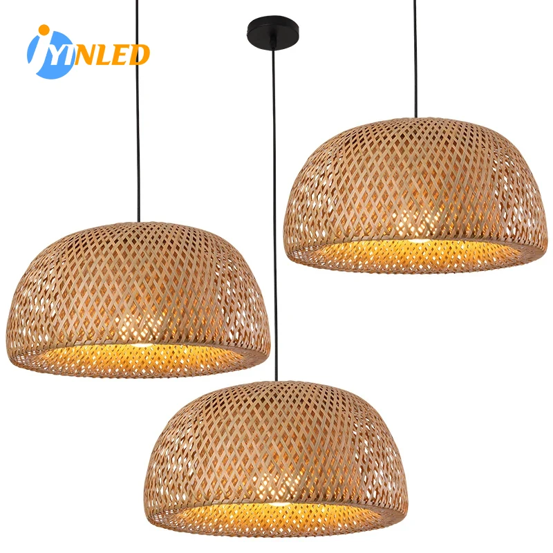 Natural Rattan Wicker E27 Chan - огляд і ціна Wicker Pendant Shade