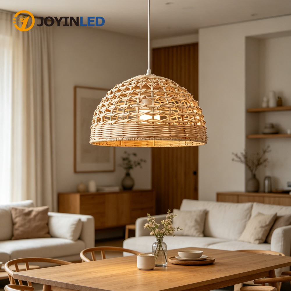 JOYINLED Japanese Style Rattan - огляд і ціна Wicker Pendant Shade