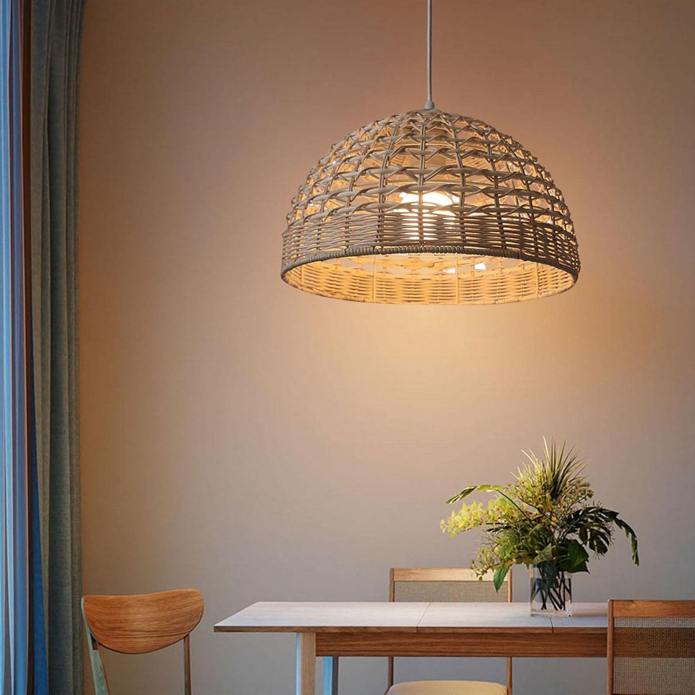 JOYINLED Japanese Style Rattan - огляд і ціна Wicker Pendant Shade
