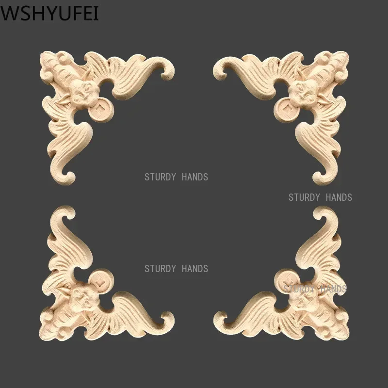 8pcs Floral Wood Carved Wooden - огляд і ціна Interior Design Home Decor
