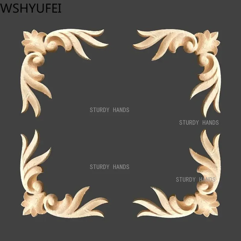 8pcs Floral Wood Carved Wooden - огляд і ціна Interior Design Home Decor