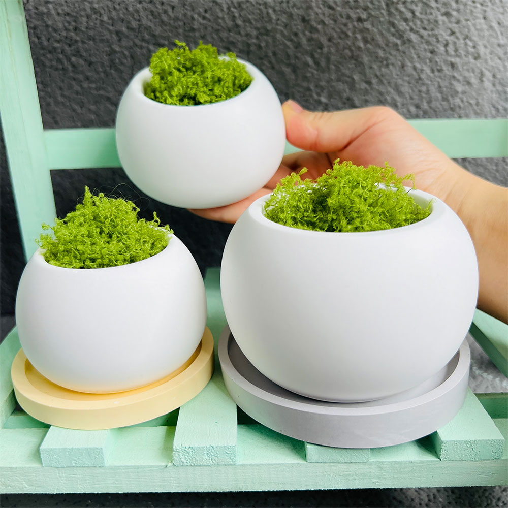 Spherical Flowerpot Silicone M - огляд і ціна Ceramic Candle Vessel