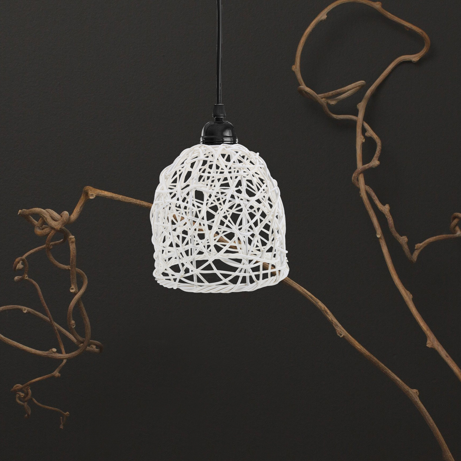 Rattan Lamp Shade E27 Rustic W - огляд і ціна Wicker Pendant Shade