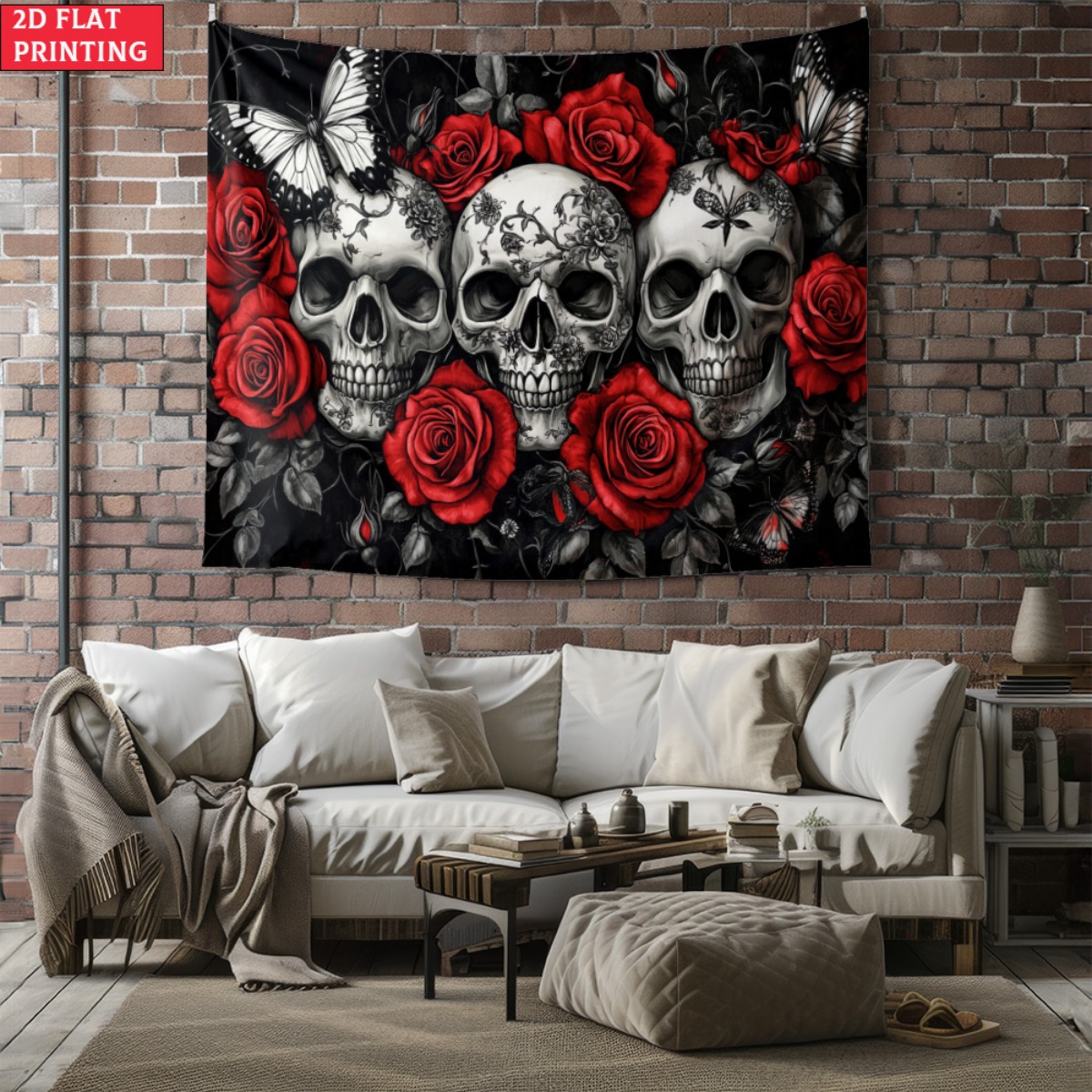 unframed Skull and Roses Gothi - огляд і ціна Interior Design Home Decor