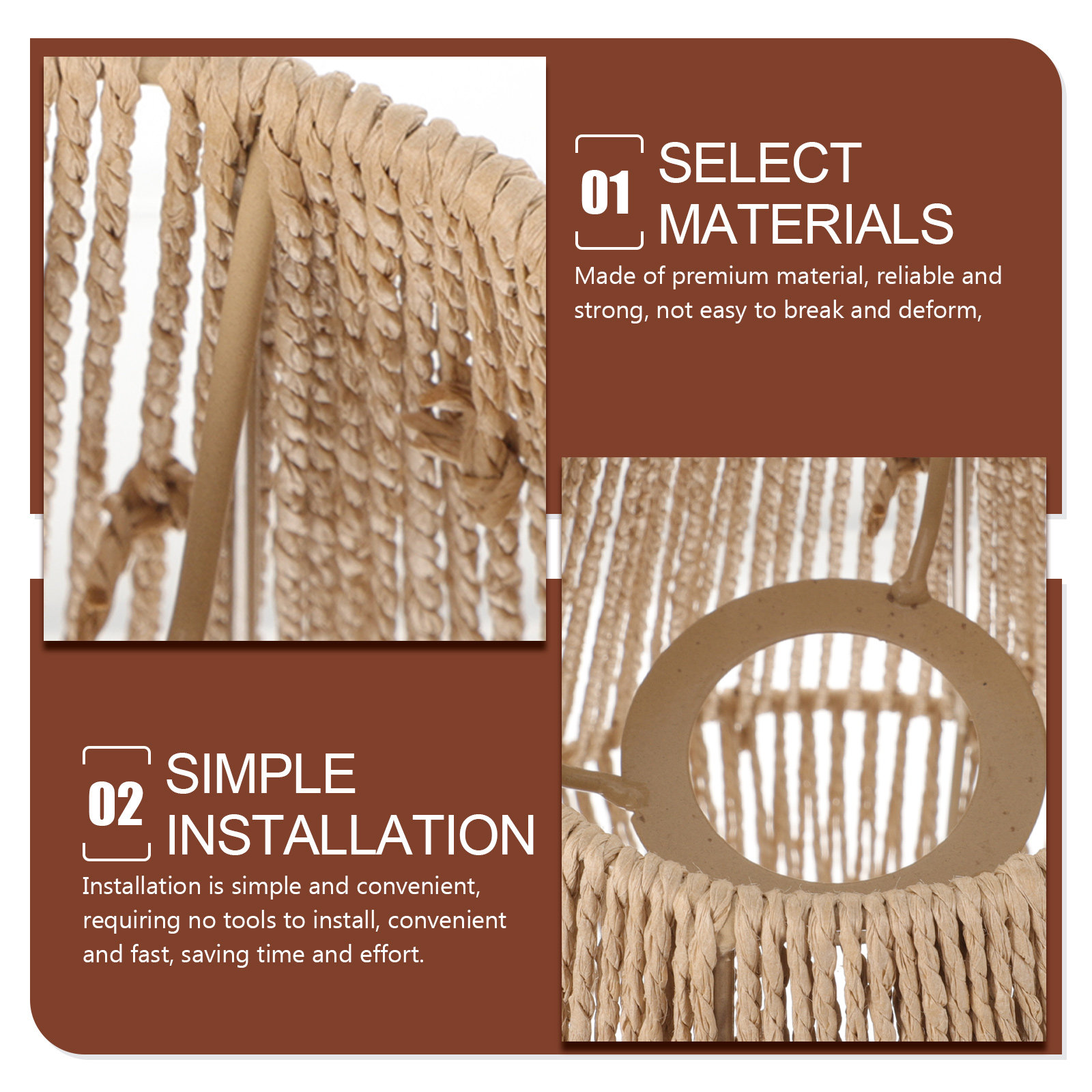 Woven Lamp Shade Retro Rustic  - огляд і ціна Wicker Pendant Shade