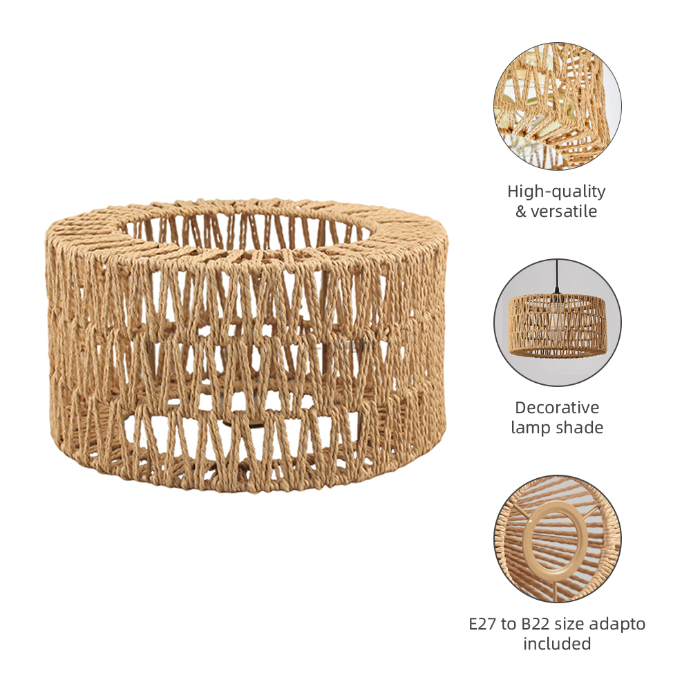 Rattan Lamp Shade E27 Wicker W - огляд і ціна Wicker Pendant Shade