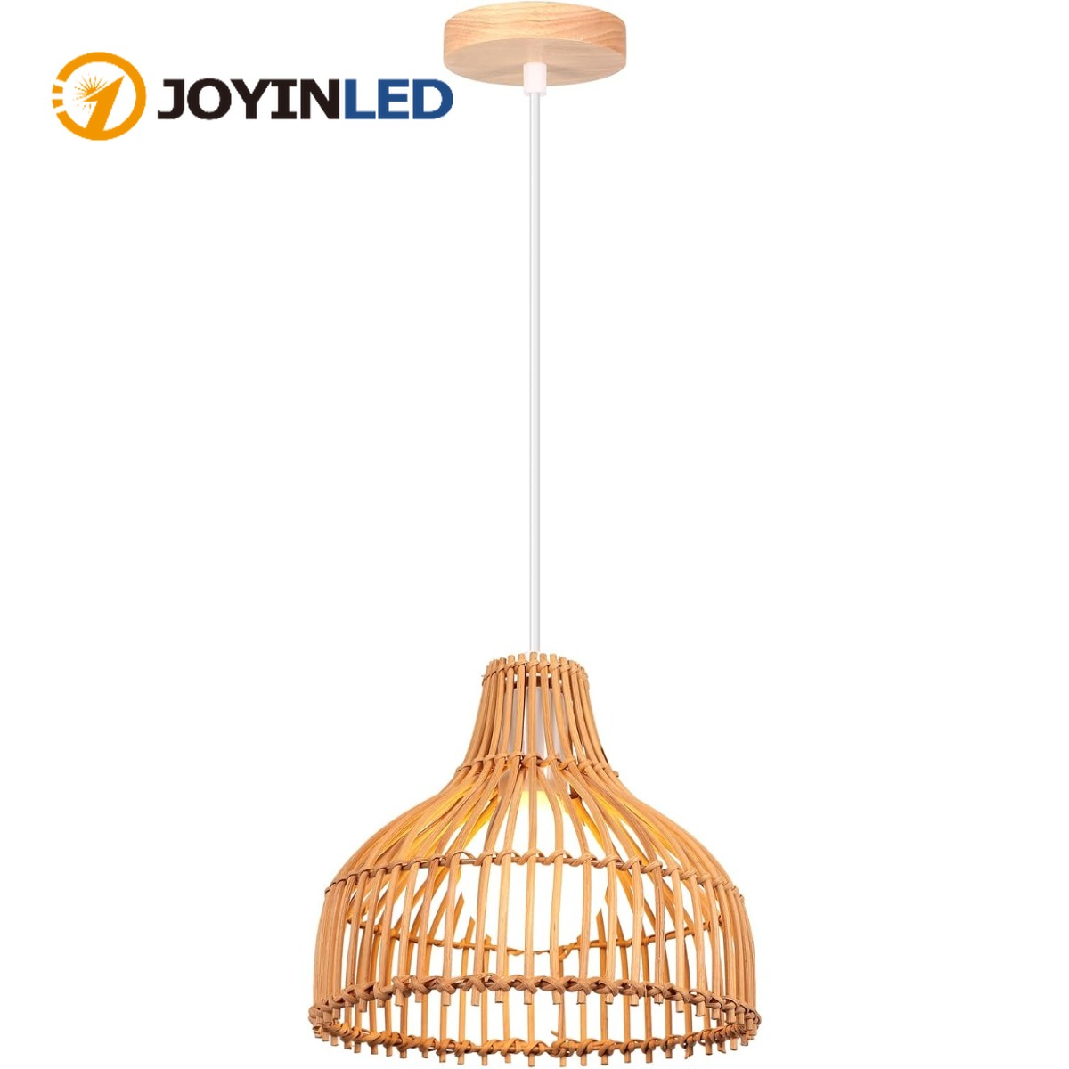 Rattan Woven Pendant Lamp Boho - огляд і ціна Wicker Pendant Shade