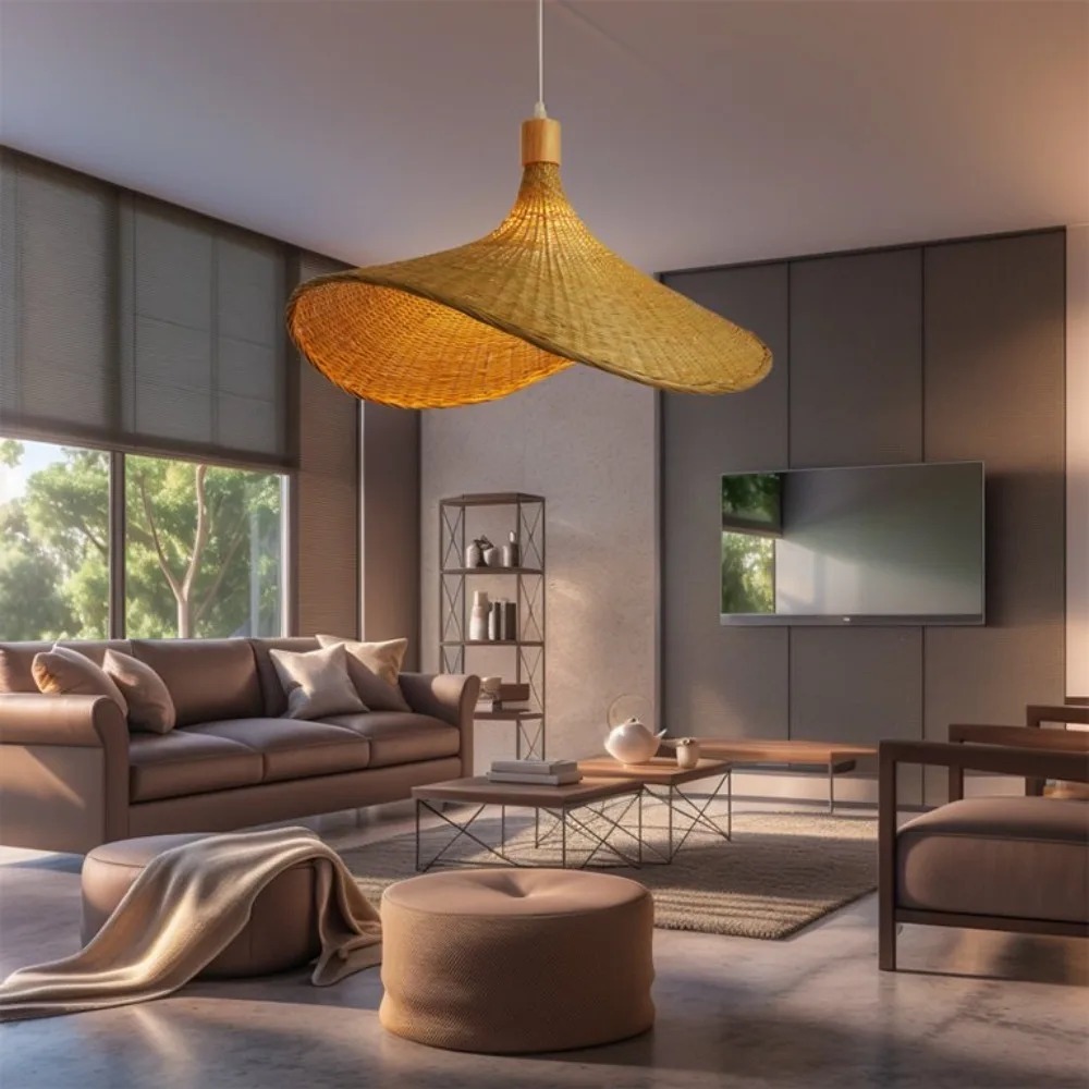 JOYINLED Woven Pendant Light W - огляд і ціна Wicker Pendant Shade