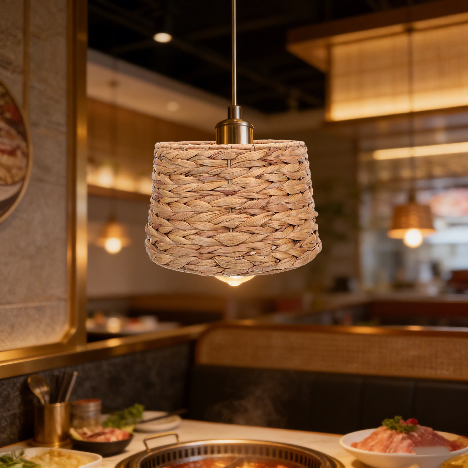Seagrass Drum Lampshade 42Mm H - огляд і ціна Wicker Pendant Shade