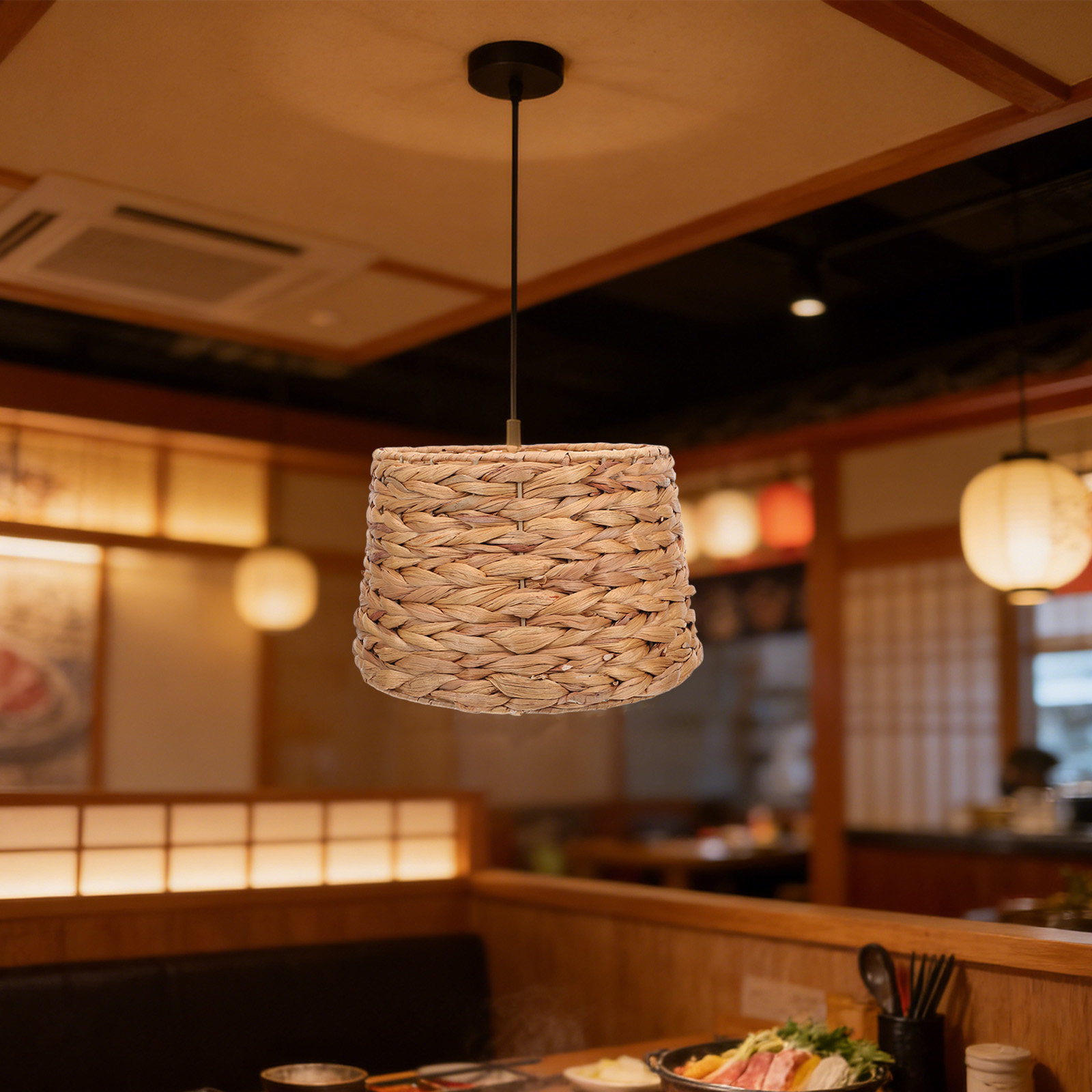 Seagrass Drum Lampshade 42Mm H - огляд і ціна Wicker Pendant Shade