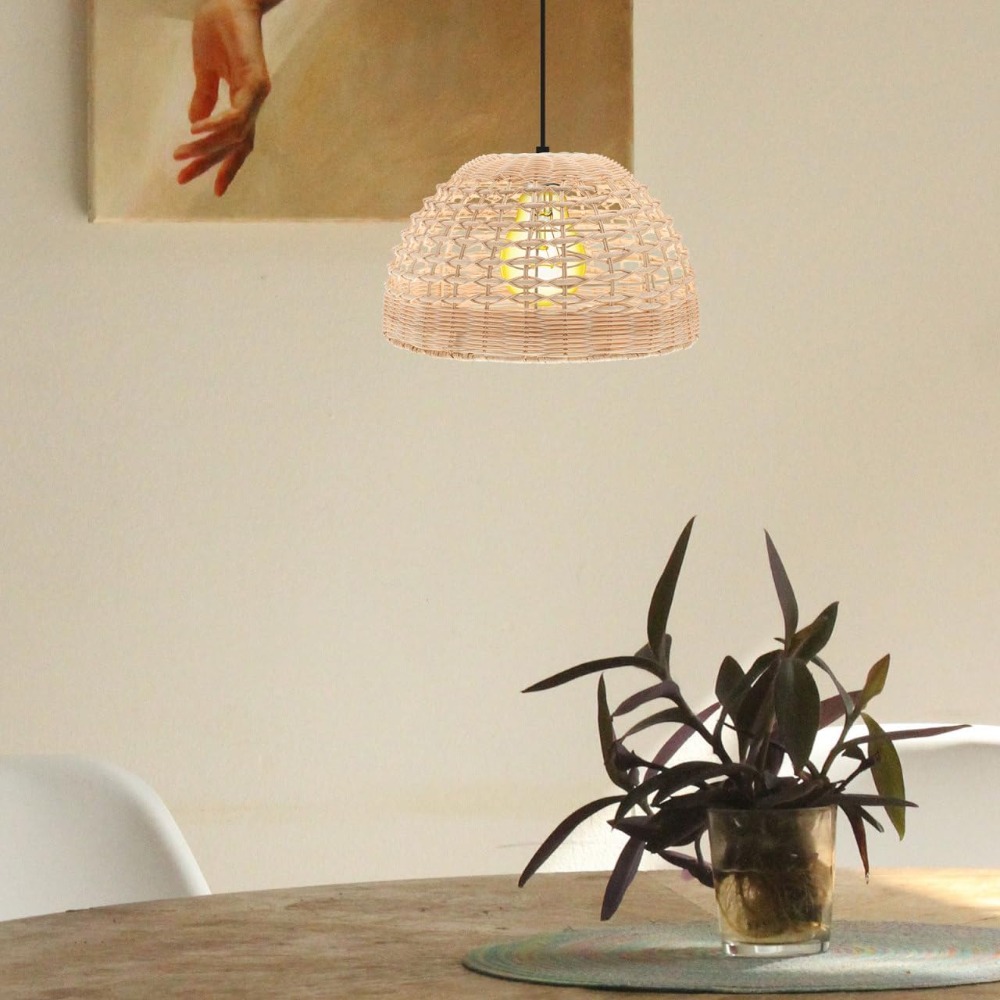 Rattan Pendant Lamp Woven Cage - огляд і ціна Wicker Pendant Shade