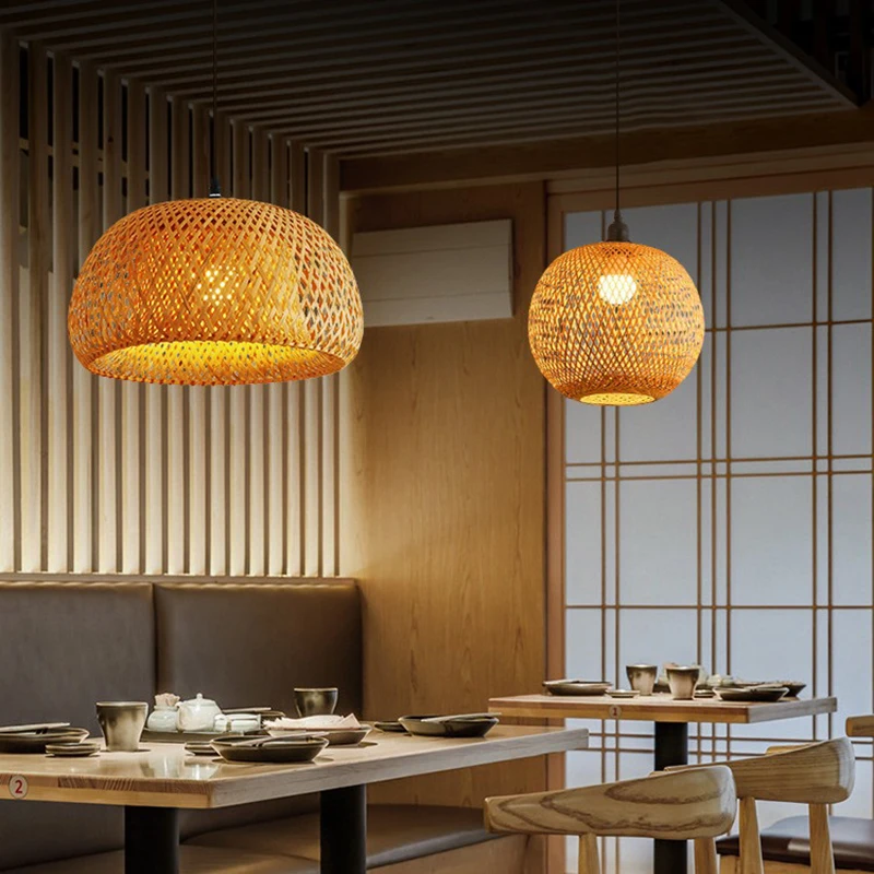 Bamboo Lantern 26cm Pendant La - огляд і ціна Wicker Pendant Shade