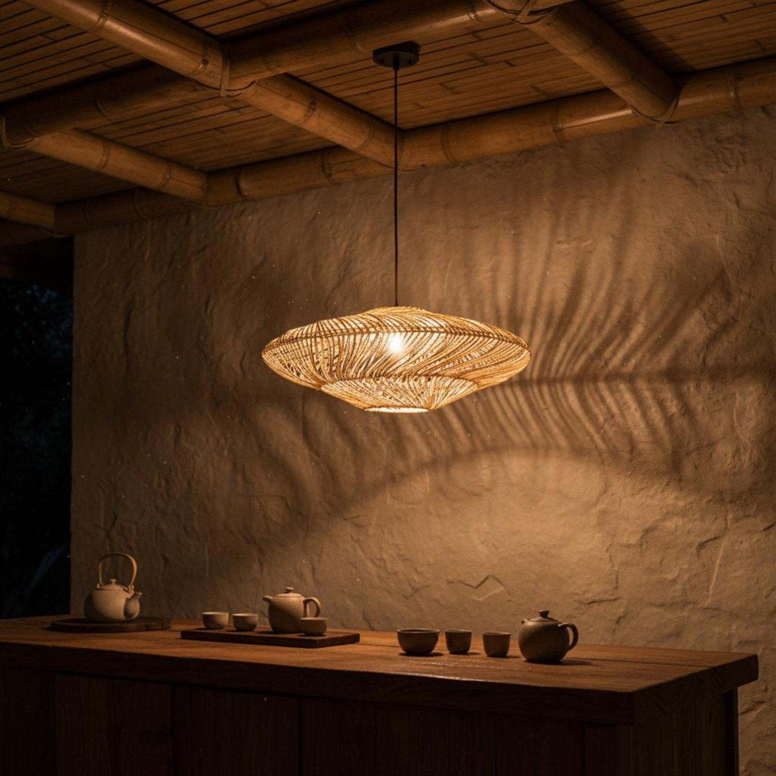 Creative Rustic Woven Lamp Sha - огляд і ціна Wicker Pendant Shade