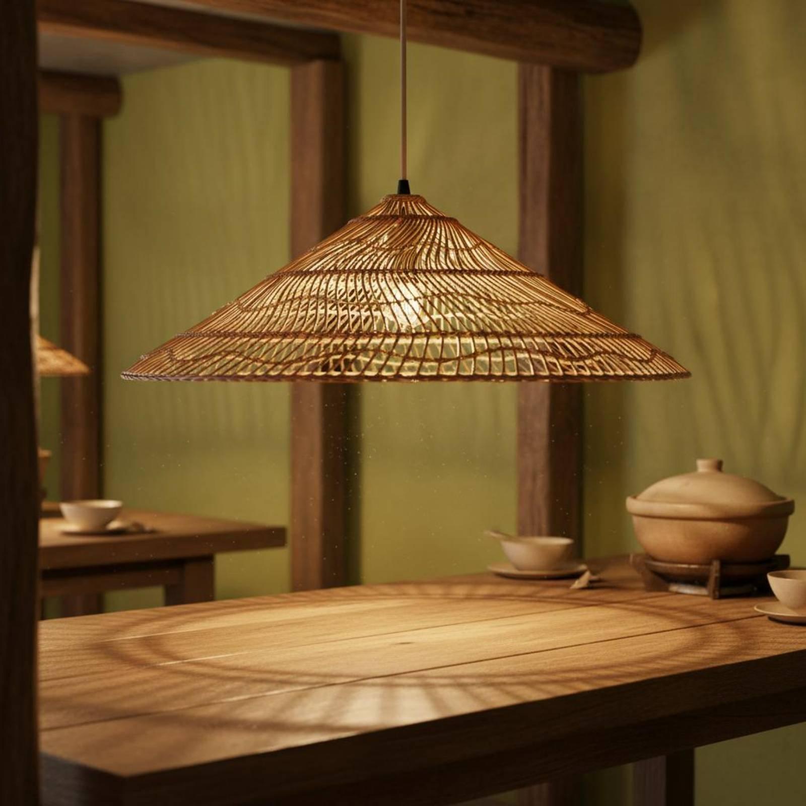Creative Rustic Woven Lamp Sha - огляд і ціна Wicker Pendant Shade