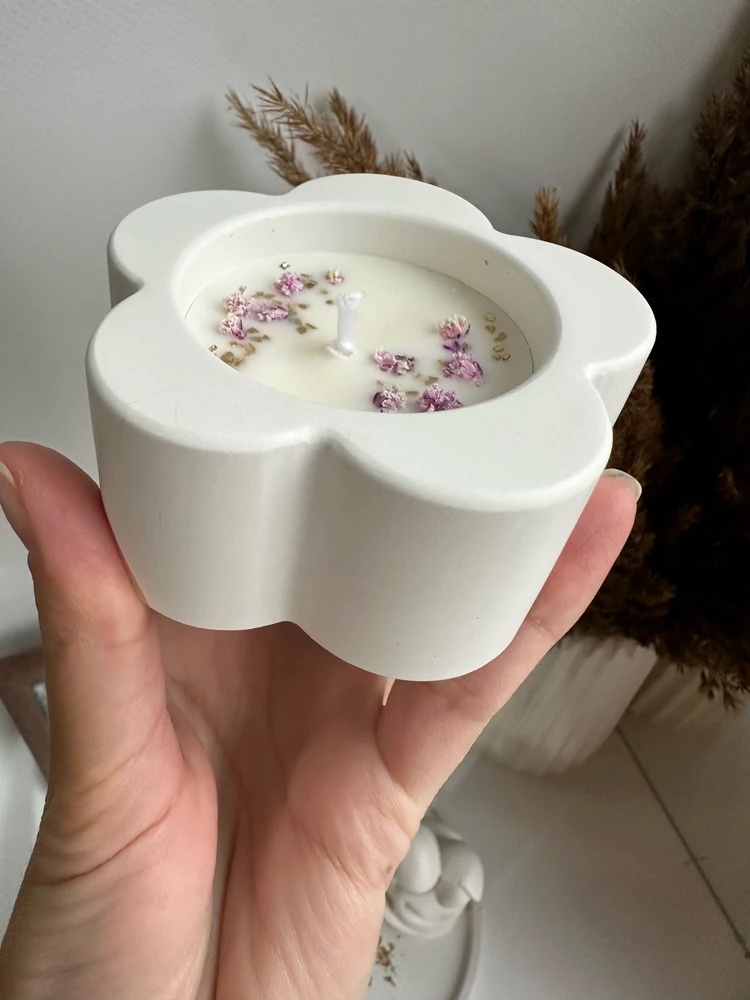3D Plum Blossom shaped Cylindr - огляд і ціна Ceramic Candle Vessel