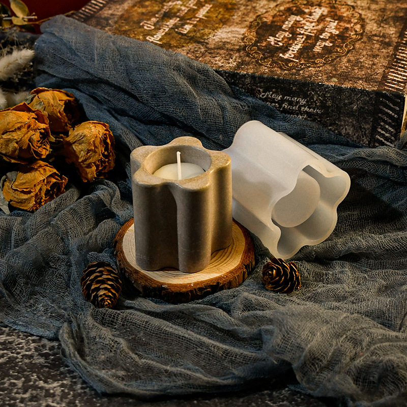 3D Plum Blossom shaped Cylindr - огляд і ціна Ceramic Candle Vessel