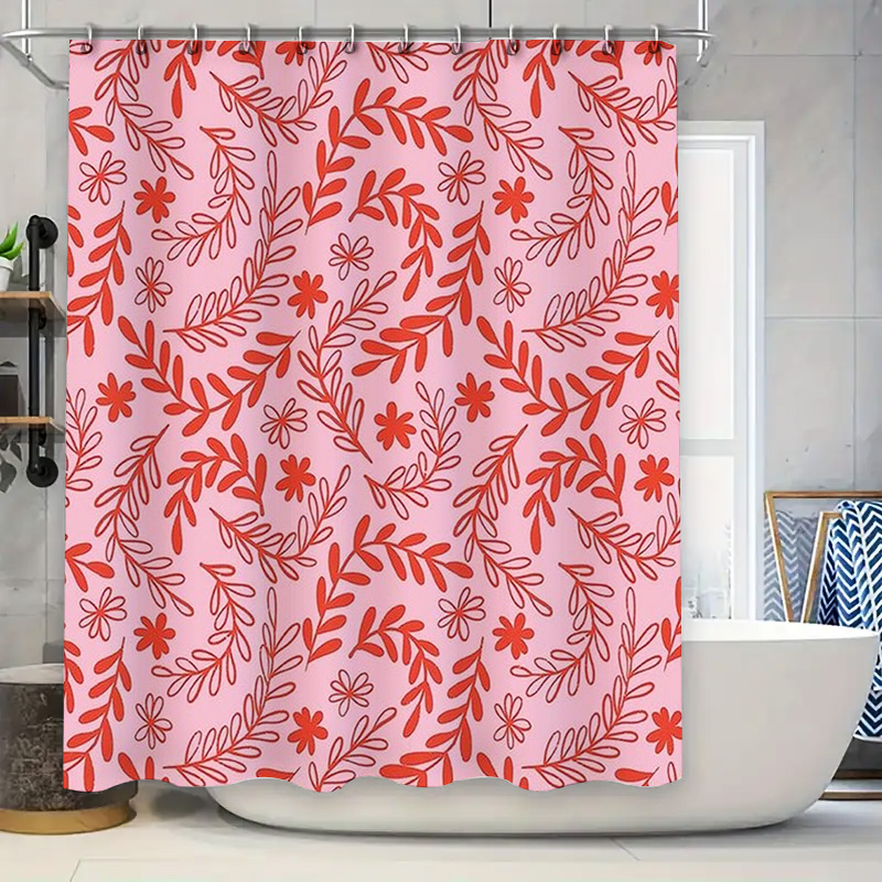 Pink Red Floral Shower Curtain - огляд і ціна Interior Design Your Home