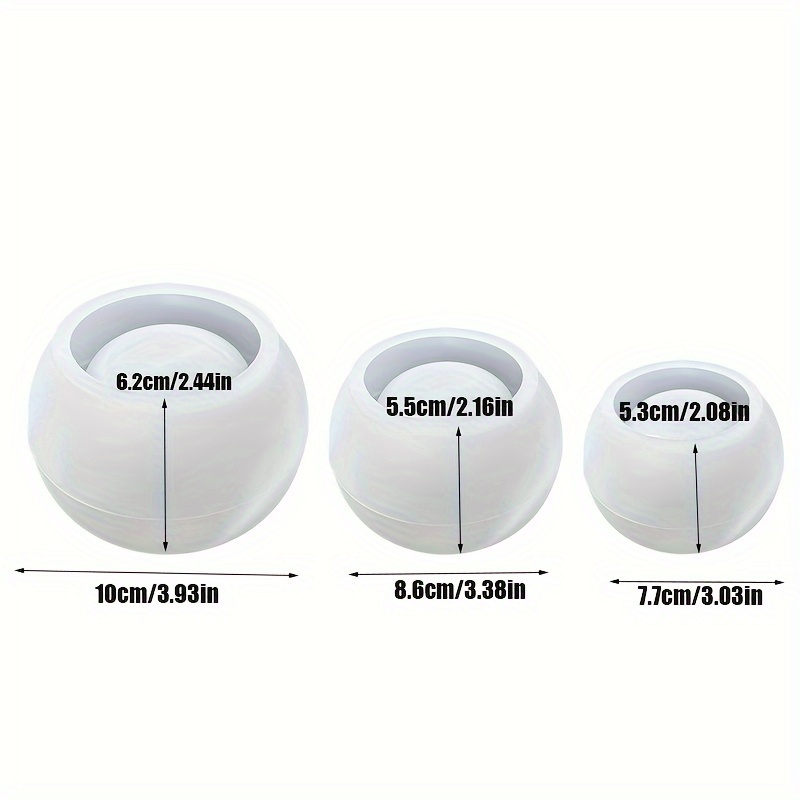 3pcs-Round Flower Pot Silicone - огляд і ціна Ceramic Candle Vessel