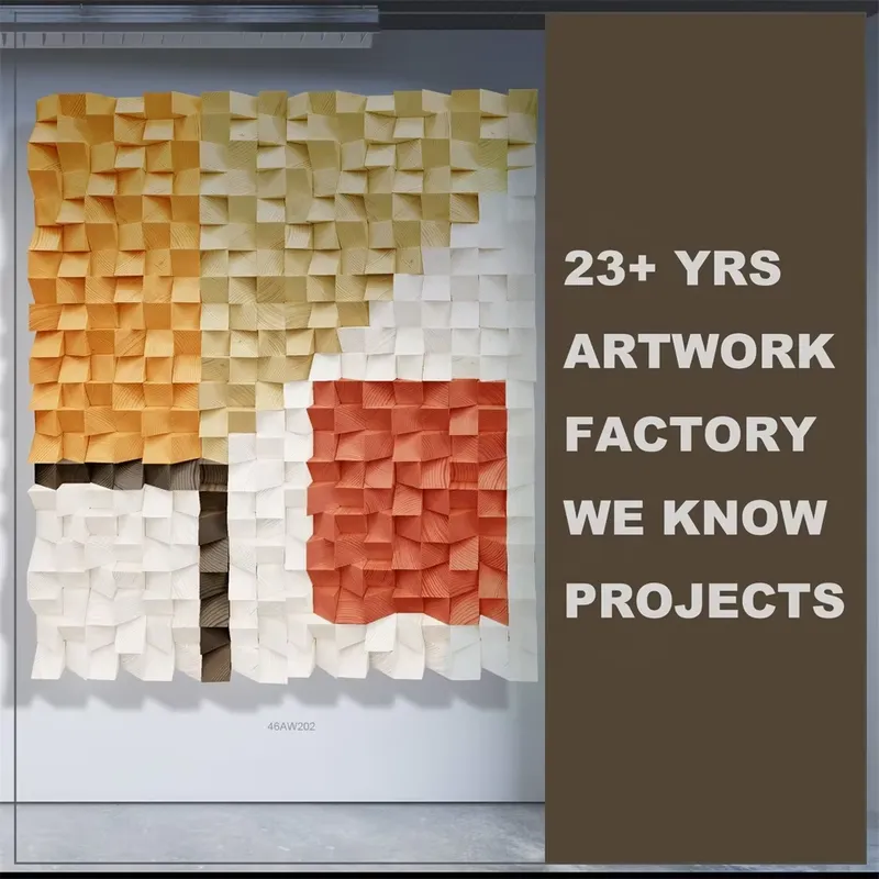Hotel Artwork Geometric Wood W - огляд і ціна Interior Design Organic Modern