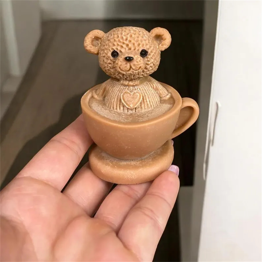 Teddy Bear in Cup Silicone Mol - огляд і ціна Ceramic Candle Vessel